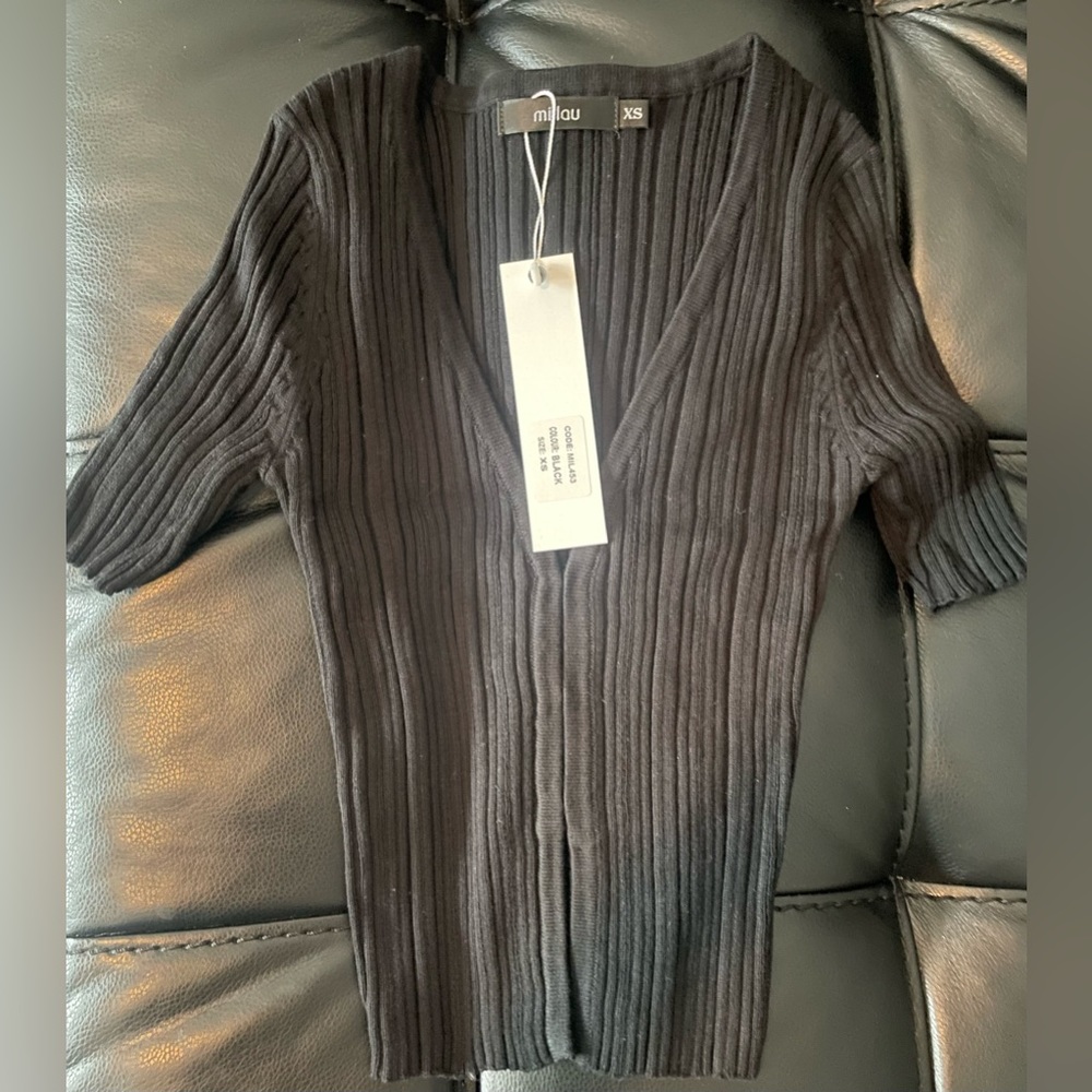 Black Top Shirt Sweater
